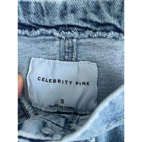 Celebrity Pink Women's Denim Skirt Romper in size Small Adjustable Straps - Picture 2 of 6